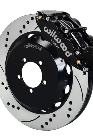 02-14 WRX / 04-17 STI Wilwood FNSL6R Front Brake Kit 14in Drilled/Slotted Black Bulk Order