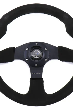 NRG Race Style Suede Steering Wheel 320mm w/ Black Stitching - Universal Shop Now
