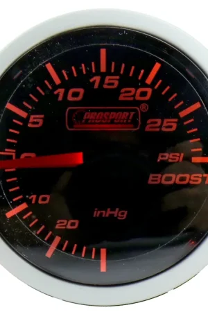 Wholesale ProSport Mechanical Boost Gauge Amber/White 52mm - Universal