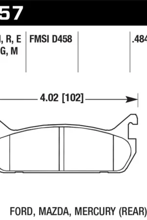 Limited Edition Hawk 89-93 Miata Blue 9012 Race Rear Brake Pads D458