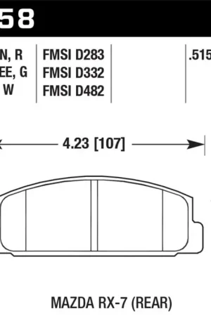 Hawk 84-91 Mazda RX-7 / 03-05 Mazda 6 Blue 9012 Race Rear Brake Pads Weekend Sale