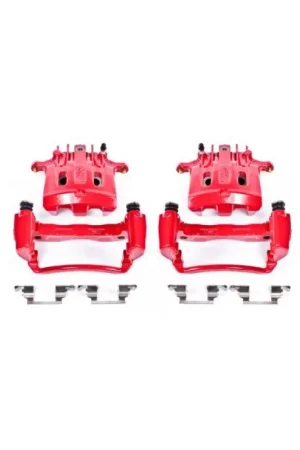 Direct From Factory Power Stop 2000 Ford Excursion Rear Red Calipers w/Brackets - Pair