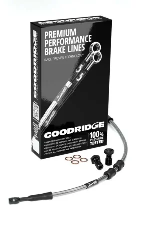 Premium Goodridge 18-21 HD FLSL SLIM (w/ABS) -2in Clear Brake Line Kit w/Stainless Steel Fittings