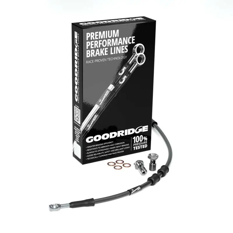 Latest Goodridge 18-23 HD FXFB/FXLRS (w/ABS) +4in Black Brake Line Kit w/Stainless Steel Fittings