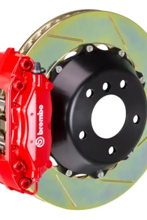 Hot Deal Brembo 99-04 996 Rear GT BBK 4 Piston Cast 2pc 345x28 2pc Rotor Slotted Type1-Red