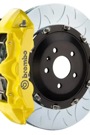 Brembo 09-13 X5M Front GT BBK 6 Piston Cast 405x34 2pc Rotor Slotted Type3- Yellow Editor’s Pick
