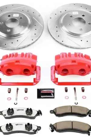 Trending Power Stop 1999 Ford Mustang Front Z26 Street Warrior Brake Kit w/Calipers