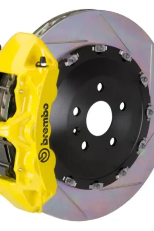 Must Have Brembo 18+ RS5 Front GT BBK 6 Piston Cast 405x34 2pc Rotor Slotted Type-1- Yellow