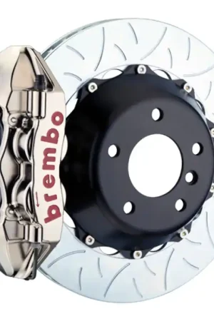 Fresh Stock Brembo 01-04 996 C4S Rear GTR BBK 4 Piston Billet 380x28 2pc Rotor Slotted Type3-Nickel