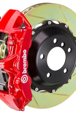 Professional Grade Brembo 04-10 5-Series (Excl. xDrive/M5) Front GT BBK 6 Pist Cast 380x32 2pc Rotor Slotted Type1-Red