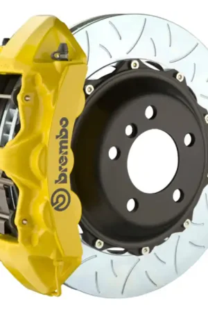 Brembo 12-16 98ster Fr GT BBK 6Pist Cast 355x32 2pc Rotor Slotted Type3-Yellow Free Delivery