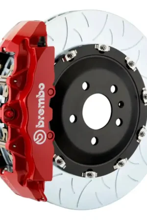 Brembo 00-06 X5 (E53) Front GT BBK 8 Piston Cast 380x34 2pc Rotor Slotted Type-3-Red Certified