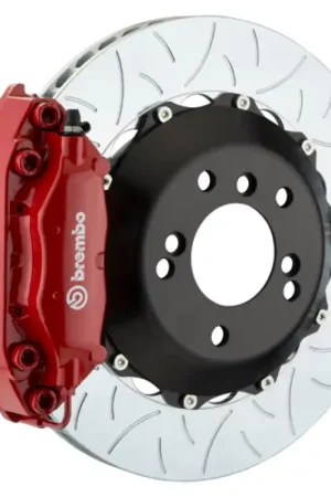 Brembo 09-13 FX35/FX50/14-17 QX70 Rr GT BBK 4Piston Cast 345x28 2pc Rotor Slotted Type3-Red In Demand