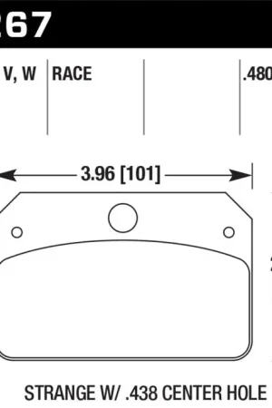 Hawk DTC-30 Brake Pads for Strange Caliper w/ 0.438in Center Hole Premium