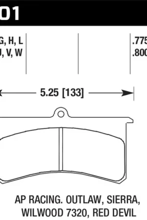 Hawk Blue 9012 Wilwood SL/AP Racing/Outlaw 20mm Race Brake Pads Warranty Included