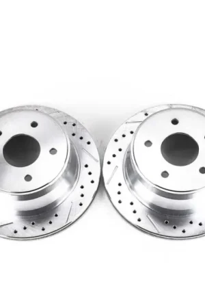 Certified Power Stop 97-05 Chevrolet Blazer Rear Evolution Drilled & Slotted Rotors - Pair