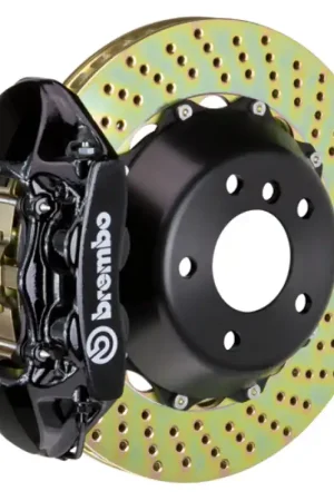 Brembo 07-13 X5 Rear GT BBK 4 Piston Cast 380x28 2pc Rotor Drilled-Black Special Discount