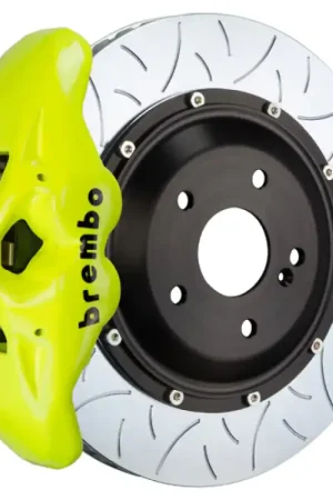 Time-Limited Brembo 17-20 RS3 Sedan Front GT BBK 6 Piston Cast 380x34 2pc Rotor Slotted Type3- Fluo. Yellow
