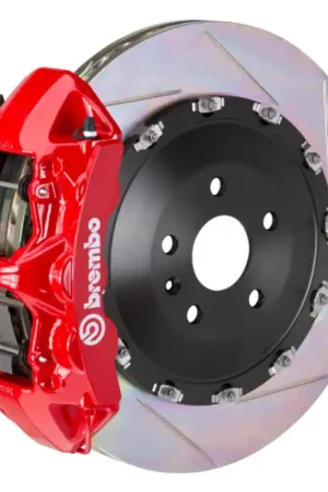 Exclusive Brembo 08-09 F430 Scuderia Front GT BBK 6 Piston Cast 405x34 2pc Rotor Slotted Type-1-Red
