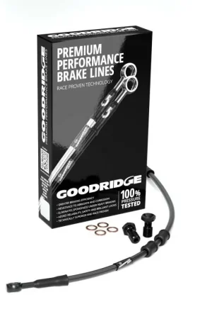 Goodridge 12-15 HD FLS +4in Black Brake Line Kit w/Black Fittings One Day Deal