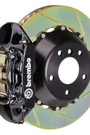 Brembo 09-16 Panamera/S/4S/Turbo Rear GT BBK 4 Piston Cast 380x28 2pc Rotor Slotted Type1-Black Discount
