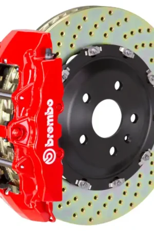 Brembo 04-10 5-Series (Excl. xDrive/M5) Front GT BBK 8 Piston Cast 380x34 2pc Rotor Drilled-Red Handmade