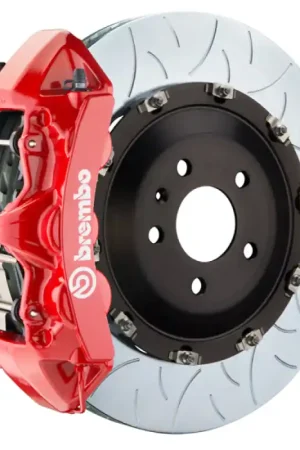 Brembo 21+ Model S Plaid/Model X Plaid Fr GT BBK 6 Piston Cast 405x34 2pc Rotor Slotted Type3-Red Genuine