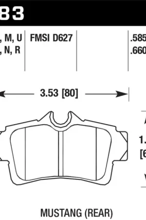 Hawk 94-04 Ford Mustang HPS Street Rear Brake Pads Authentic