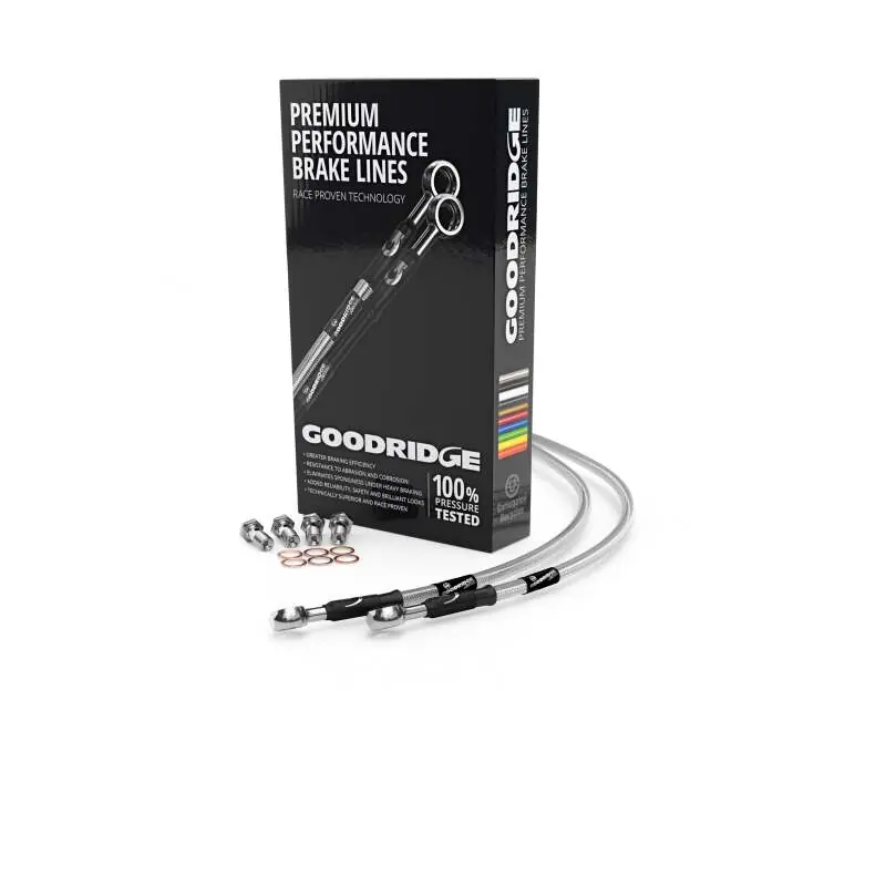 Goodridge 04-07 Harley-Davidson FLHRS ROAD KING Clear Front Brake Line w/Clear Fitting Final Sale