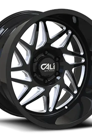High Quality Cast Aluminum Wheels Gemini 9112 GB 20x9 Milled Spokes Gloss Black 8 On 165.1 Bolt Pattern 0 Offset Cali Offroad Wheels