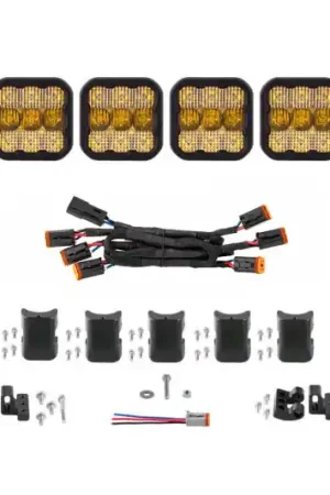 Diode Dynamics SS5 Sport Universal CrossLink 6-Pod Lightbar - Yellow Combo Price Cut
