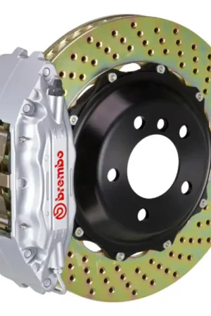 Brembo 06-08 997.1 (Excl. PCCB)/99-04 996 Fr GT BBK 6 Piston Cast 355x32 2pc Rotor Drilled-Silver New Arrival