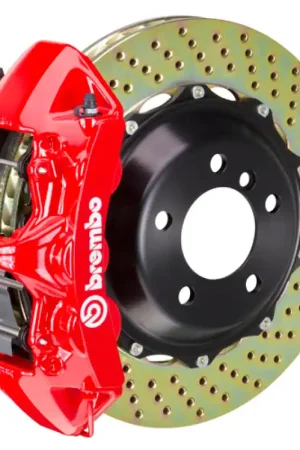 Brembo 13-17 Q5 3.0T/TDI/Hybrid Front GT BBK 6 Piston Cast 380x32 2pc Rotor Drilled-Red Next Day Delivery