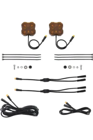 Diode Dynamics Stage Series Single Color LED Rock Light - Amber M8 (2-pack) In Demand