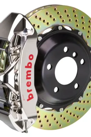 Brembo 12-16 98ster (PCCB Eqpt) Fr GTR BBK 6Pis Billet 380x32 2pc Rotor Drilled-Nickel Brand New