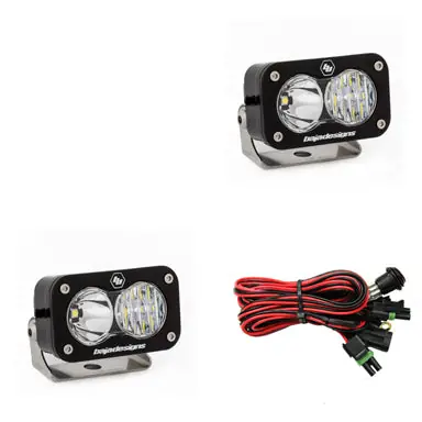 S2 Pro Black LED Light Pod Pair (Driving/Combo, Clear) Free Shipping