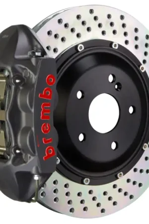 Brembo 12-16 991.1 C2/C4 (Excl. PCCB) Rear GTS BBK 4 Piston Cast 345x28 2pc Rotor Drilled-Black HA Top Rated