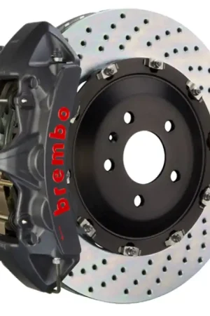 Viral Brembo 12-18 A6 3.0T/12-18 A7 3.0T Front GTS BBK 6 Piston Cast 380x34 2pc Rotor Drilled-Black HA