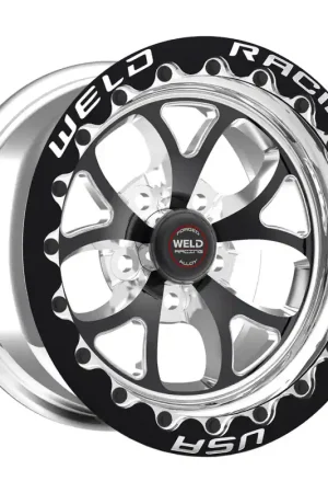 Weld S76 15x10.33 / 5x120mm BP / 7.5in. BS Black Wheel (Medium Pad) - Black Single Beadlock MT Wholesale