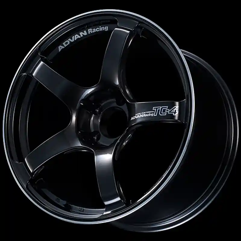Same Day Shipping Advan TC4 18x8 +45 5x120 Racing Black Gunmetallic and Ring Wheel