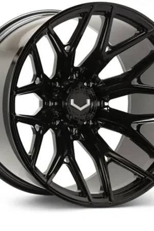 Vossen VFX-03 24x12 - 8x180 - ET44 - Ultra Deep - 124.3 - Gloss Black Wheel Free Returns