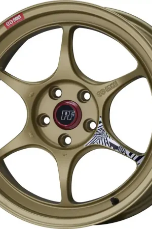 Budget Enkei PF06 18x8in 5x112 BP 50mm Offset 75mm Bore Gold Wheel