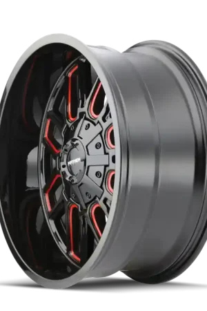 Mayhem 8107 Cogent 18x9 / 6x135 BP / 0mm Offset / 106mm Hub Black w/ Prism Red Wheel Exclusive