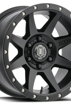 ICON Rebound 18x9 6x5.5 0mm Offset 5in BS 106.1mm Bore Satin Black Wheel Direct From Factory