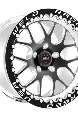 Weld S77 HD 17x11 / 6x5 BP / 7.4in. BS Black Wheel (HD Low Pad) - Black Single Beadlock MT Fresh Stock