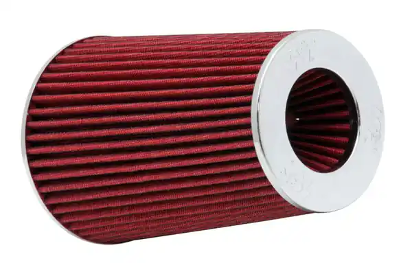 K&N Universal Air Filter Chrome Round Tapered Red - 4in Flange ID x 1.125in Flange Length x 9.5in H Weekend Sale