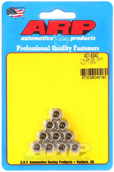 Final Sale ARP 1/4-20in SS 12pt Nut Kit (10/pkg)