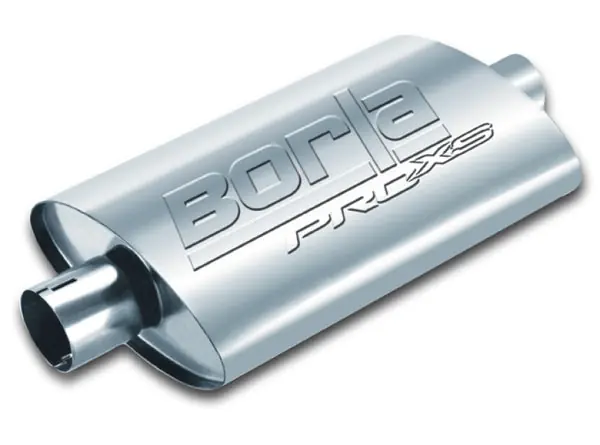 Holiday Sale Borla Universal Pro-XS Oval 2.5in Inlet/Outlet Center/Center Notched Muffler