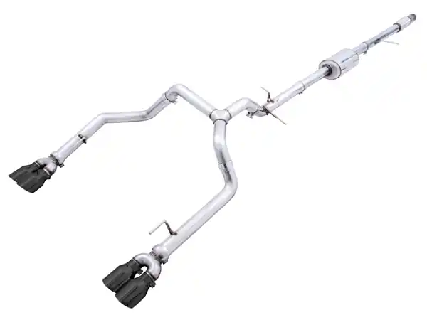 AWE Tuning 4th Gen GM 1500 5.3L 0FG Catback Split Rear Exit (w/ Bumper Cutouts) - Quad Diamond Tips Original