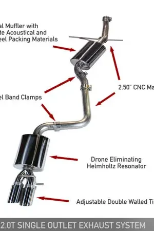 Grab Now AWE Tuning Audi B8 A5 2.0T Touring Edition Single Outlet Exhaust - Diamond Black Tips